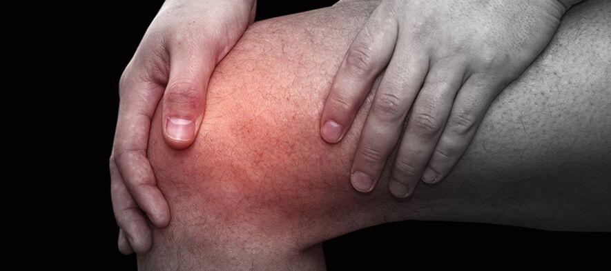 Inflammation and knee discomfort with gonartrosis