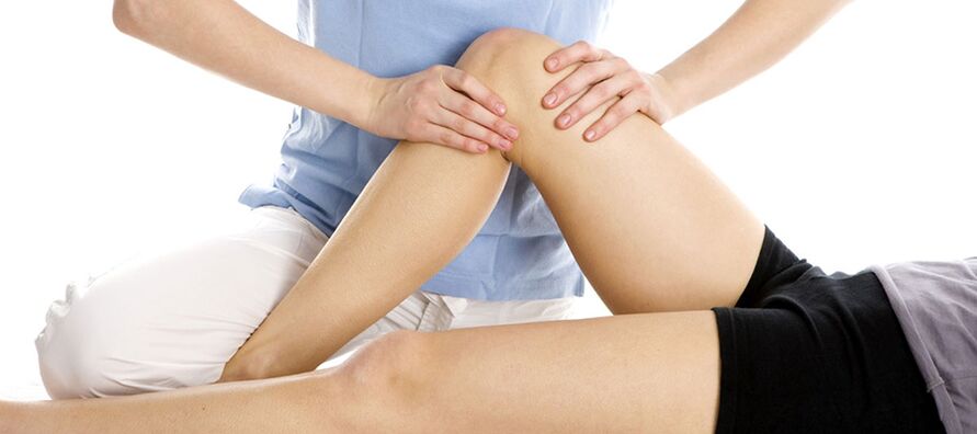 Massage procedure for knee joint arthrosis